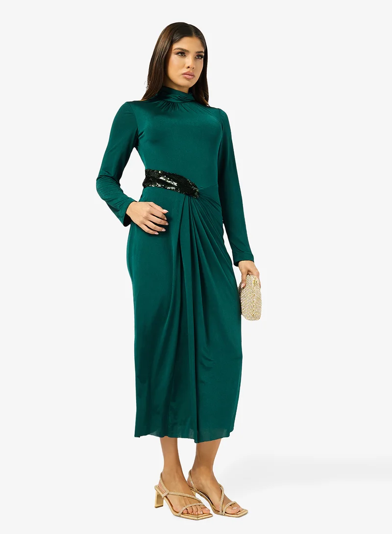 Virgos Lounge  Nuesa Beaded Waist Dress for Women | Best Price UAE